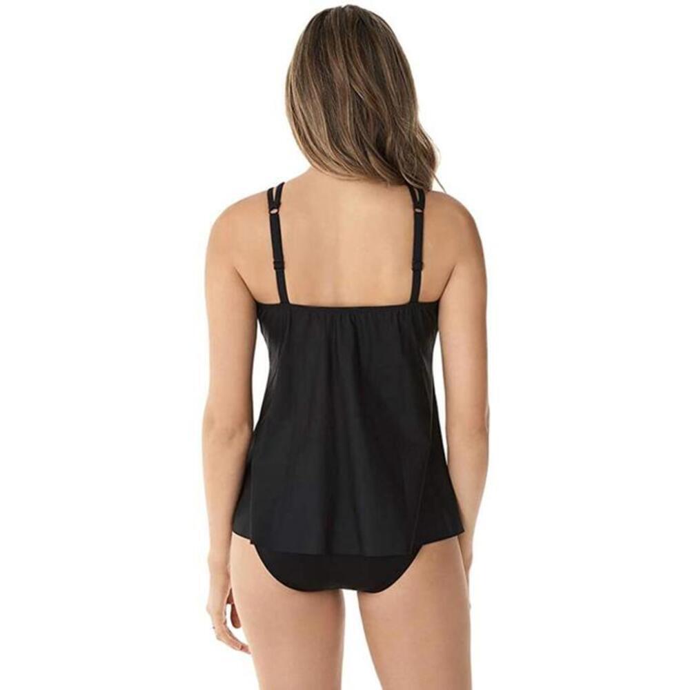 Miraclesuit Womens Genesis Shoreline Tankini Swim Top Size 8 - Picture 3 of 5